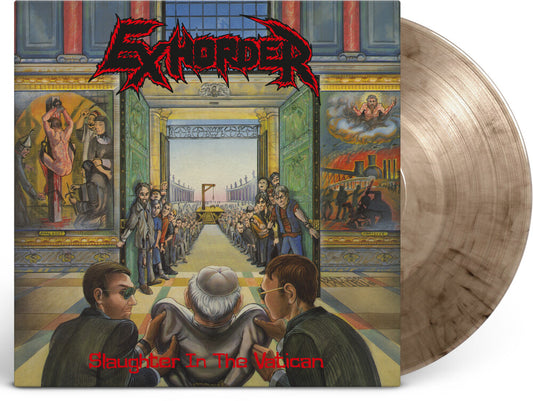 the album cover for Exhorder - Slaughter In The Vatican (Blk) [Colored Vinyl] [Clear Vinyl] [Limited Edition]