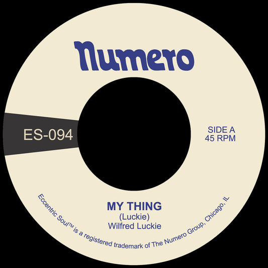 the album cover for Wilfred Luckie - My Thing / Wait For Me