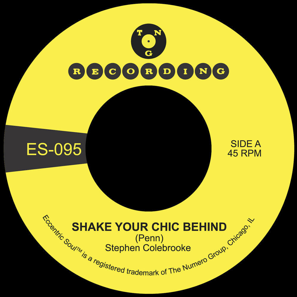 the album cover for Stephen Colebrooke - Shake Your Chic Behind / Stay Away From Music
