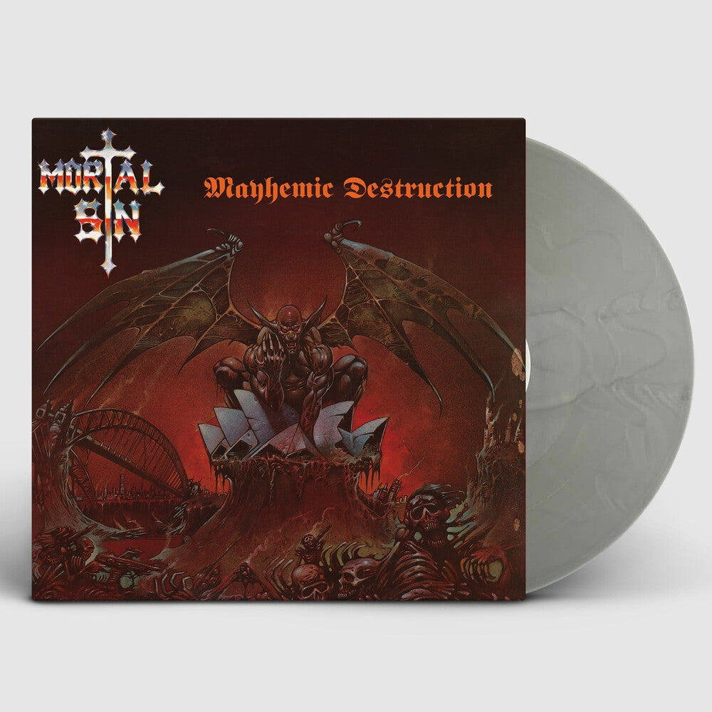 the album cover for Mortal Sin - Mayhemic Destruction [Colored Vinyl] (Slv) (Uk)