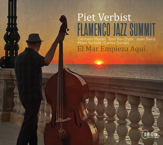 the album cover for Piet Verbist - Flamenco Jazz Summit: El Mar Empieza Aqui