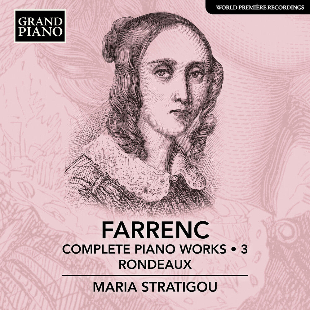 the album cover for Farrenc / Stratigou - Complete Piano Works, Vol. 3 - Rondeaux