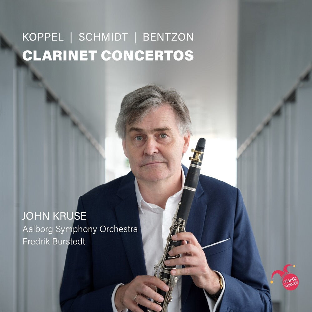 the album cover for John Kruse  / Aalborg Symphony Orchestra - Koppel Schmidt & Bentzon: Clarinet Concertos