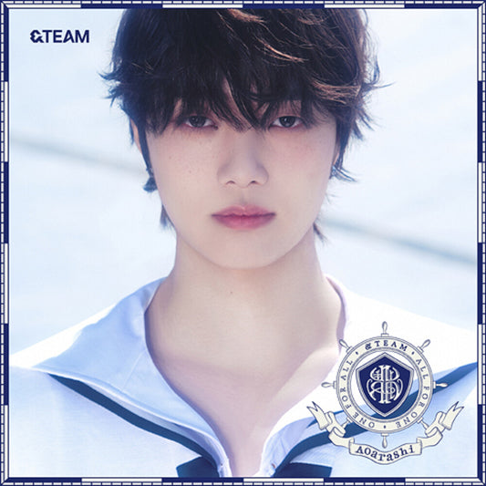 the album cover for &TEAM - Aoarashi - Member Solo Jacket: Ej (Pcrd) (Phot)