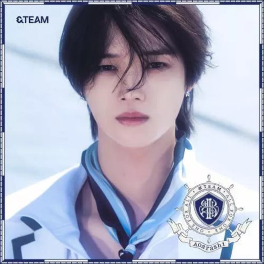 the album cover for &TEAM - Aoarashi - Solo Member Jacket: K (Pcrd) (Phot)