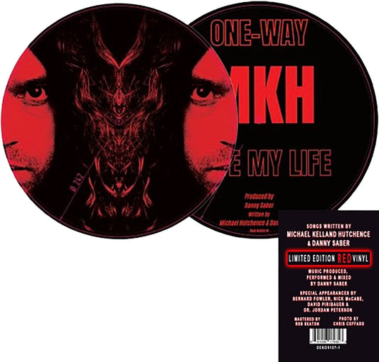 the album cover for Michael Hutchence - One Way / Save My Life (10in)