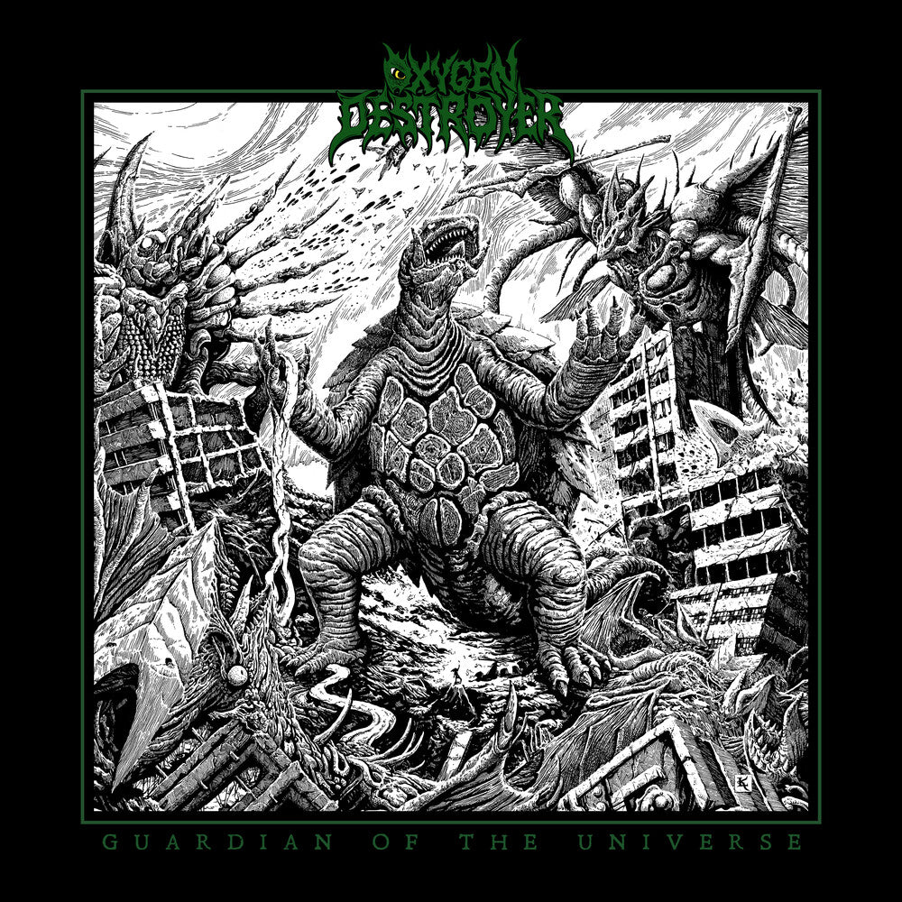 the album cover for Oxygen Destroyer - Guardian Of The Universe (Green Vinyl) [Colored Vinyl]