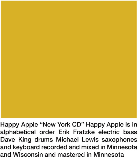 the album cover for Happy Apple - New York