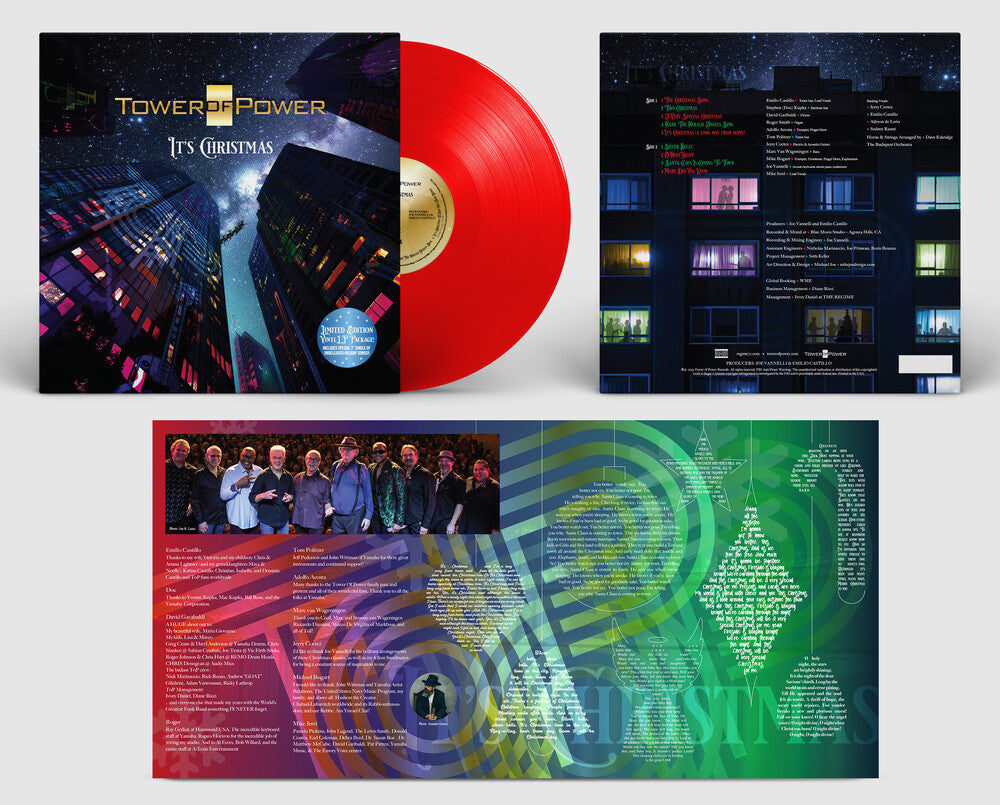 the album cover for Tower Of Power - It's Christmas [Colored Vinyl] (Red)