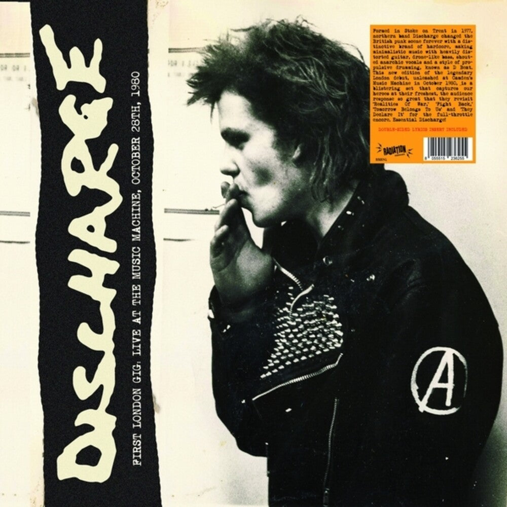 the album cover for Discharge - First London Gig Live At The Music Machine