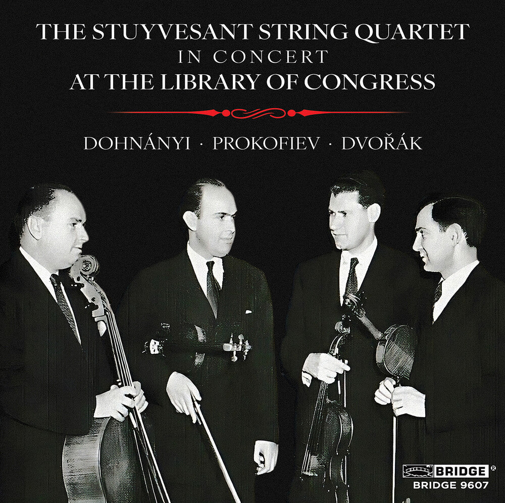 the album cover for Dohnanyi / Prokofiev / Stuyvesant String Quartet - Stuyvesant String Quartet - In Concert At The