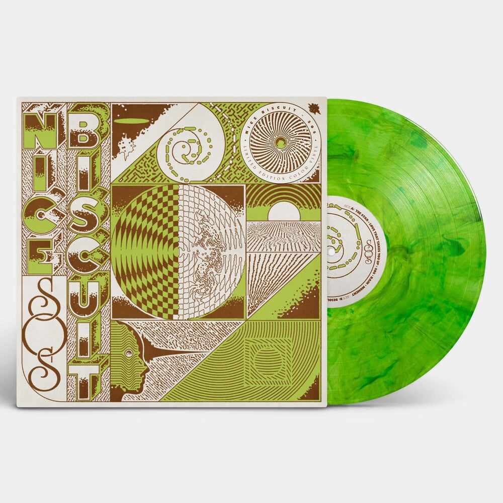 the album cover for Nice Biscuit - SOS [LP Green Galaxy]