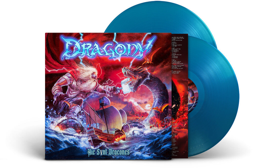the album cover for Dragony - Hic Svnt Dracones (Blue) [Colored Vinyl] (Gate)