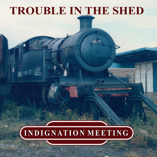 the album cover for Indignation Meeting - Trouble In The Shed