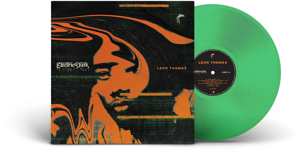 the album cover for Leon Thomas - Electric Dusk [Translucent Emerald Green LP]