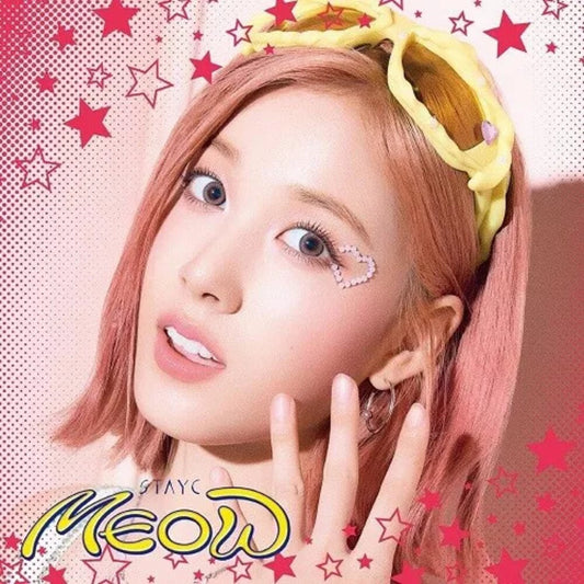 the album cover for Stayc - Meow/Cheeky Ice Thang - J Edition (Jpn)