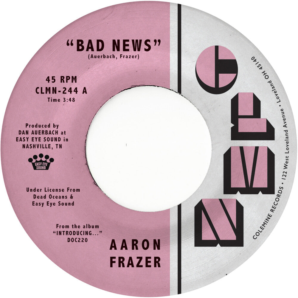 the album cover for Aaron Frazer - Bad News / Done Lyin