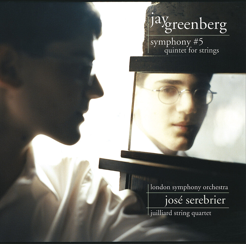 the album cover for Jay Greenberg / Lso / Serebrier - Symphony 5: Quintet For Strings (Hybrid) (Hybr)
