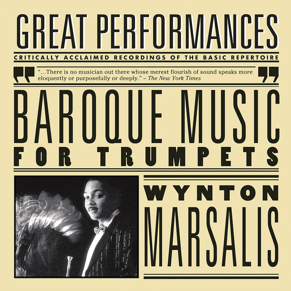 the album cover for Wynton Marsalis Quartet - Baroque Music For Trumpets [Remastered]
