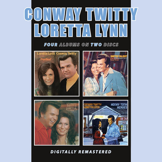 the album cover for Conway Twitty  / Lynn,Loretta - Feelins / United Talent / Dynamic Duo / Honky (Uk)
