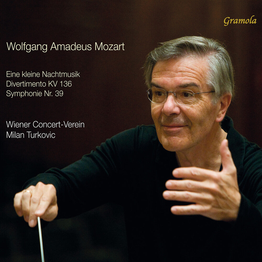 the album cover for Mozart / Wiener Concert Verein - Eine Kleine Nachtmusik Notturno Symphony No. 39