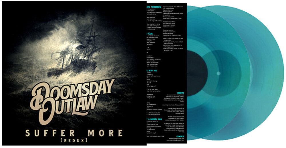 the album cover for Doomsday Outlaw - Suffer More (Blue) [Colored Vinyl] [Remastered]