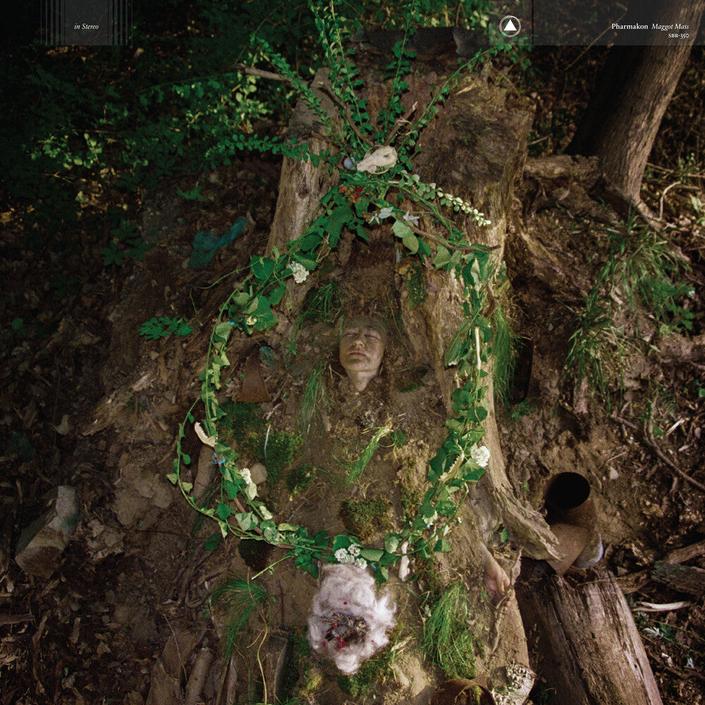 the album cover for Pharmakon - Maggot Mass [Transparent Seaweed Vinyl LP]