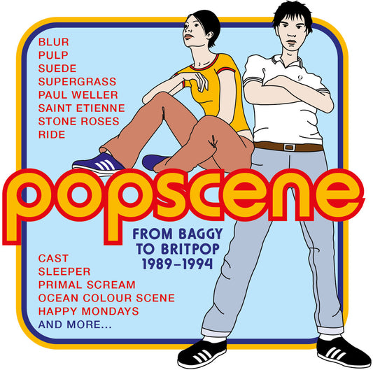 the album cover for Popscene: From Baggy To Britpop 1989-1994 / Var - Popscene: From Baggy To Britpop 1989-1994 / Var
