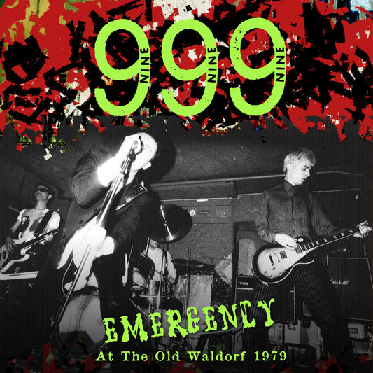 the album cover for 999 - Emergency At The Old Waldorf 1979