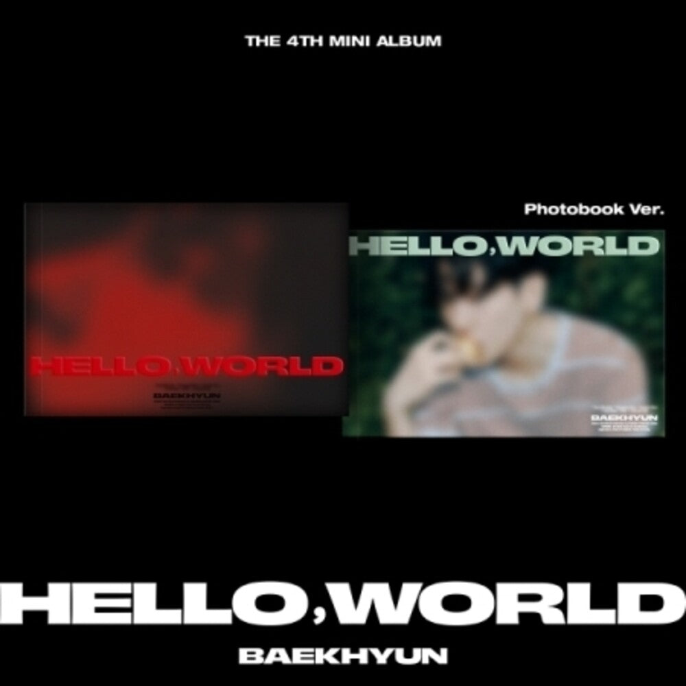 the album cover for BAEKHYUN - Hello World - Photobook Version (Post) (Stic)