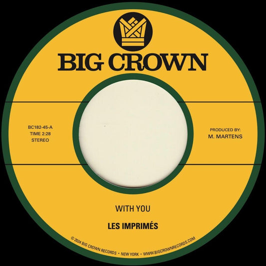 the album cover for Les Imprimes - With You B/W Only Love