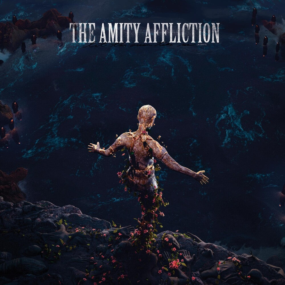 the album cover for The Amity Affliction - Let The Ocean Take Me - (Redux) [Indie Exclusive White in Aqua Blue in Royal Blue LP]