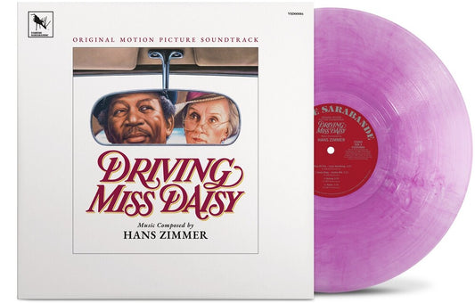 the album cover for Hans Zimmer - Driving Miss Daisy - Original Motion Picture Soundtrack  (35th Anniversary Edition) [Translucent Violet vinyl]