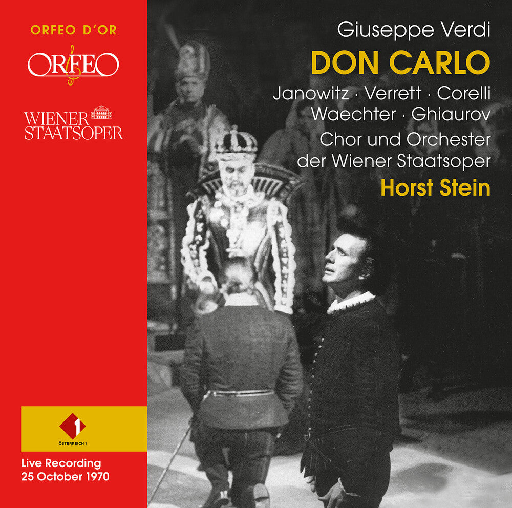 the album cover for Verdi / Ghiaurov / Orchester Der Wiener Staatsoper - Don Carlo - Live Recording From 1970