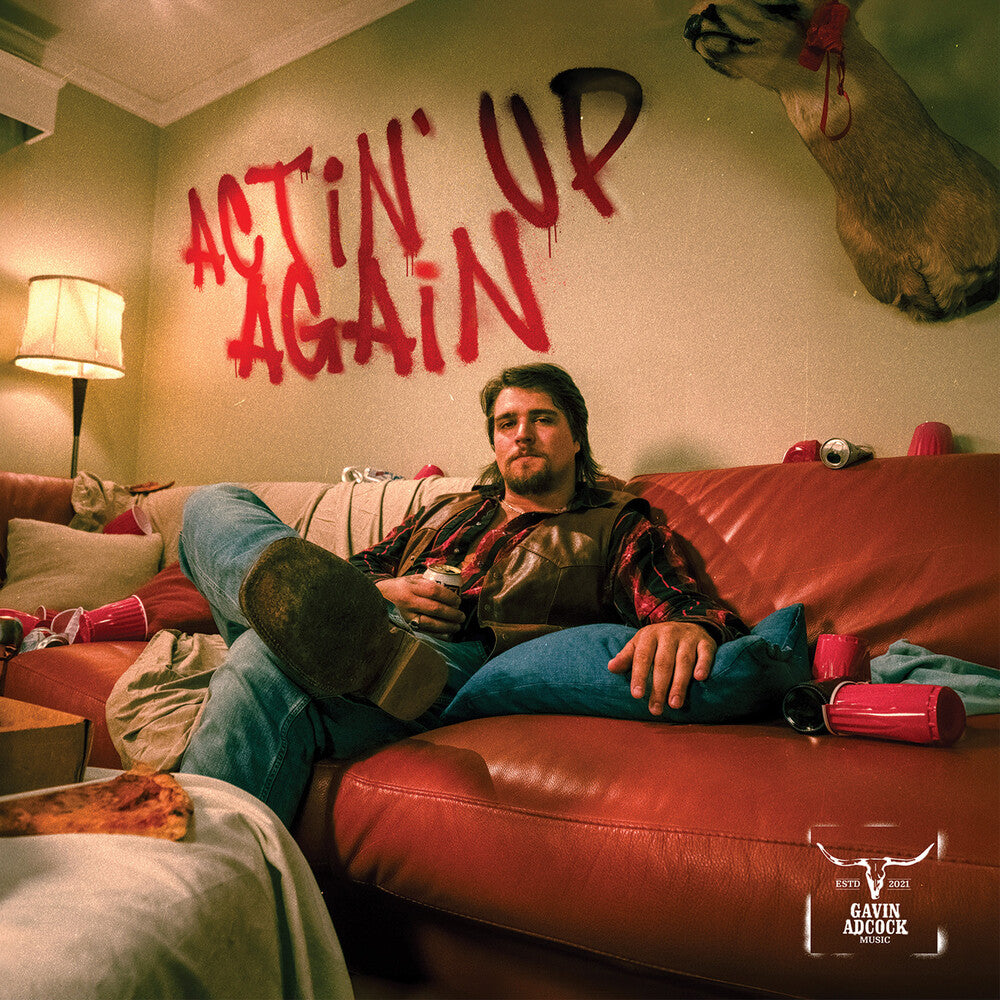 the album cover for Gavin Adcock - Actin' Up Again