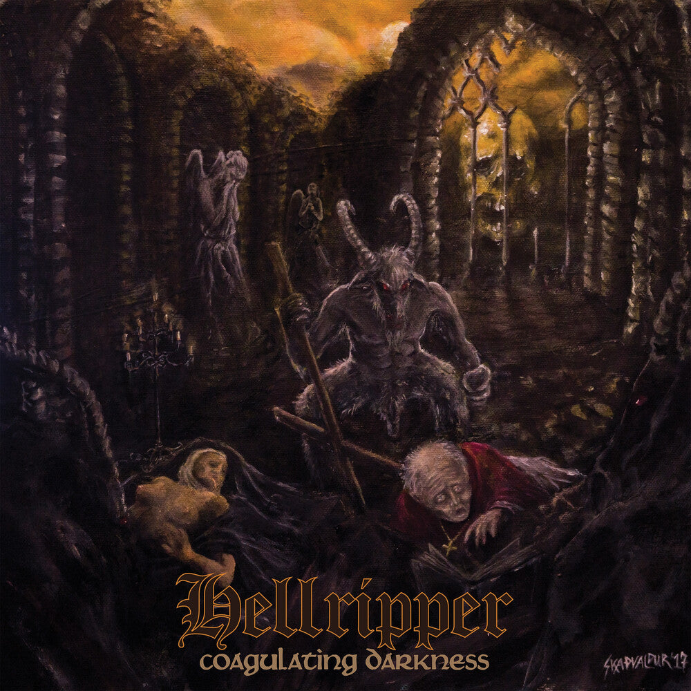 the album cover for Hellripper - Coagulating Darkness [Colored Vinyl] (Gol)