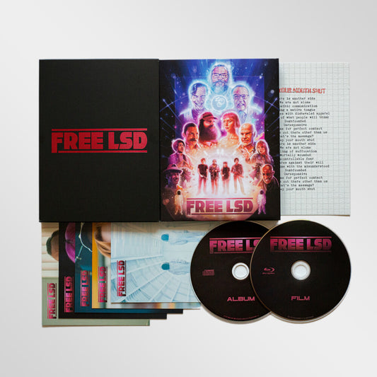 the album cover for OFF! - Free LSD - (Feature Film + Bonus CD) [Blu Ray + CD]
