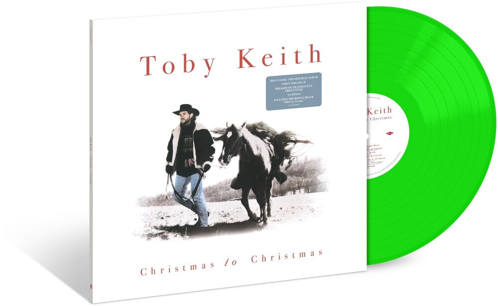 the album cover for Toby Keith - Christmas To Christmas [Translucent Green LP]