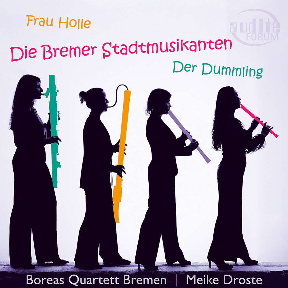 the album cover for Scheibe / Droste / Boreas Quartett Bremen - Die Bremer Stadtmusikanten Der Dummling Frau Holle