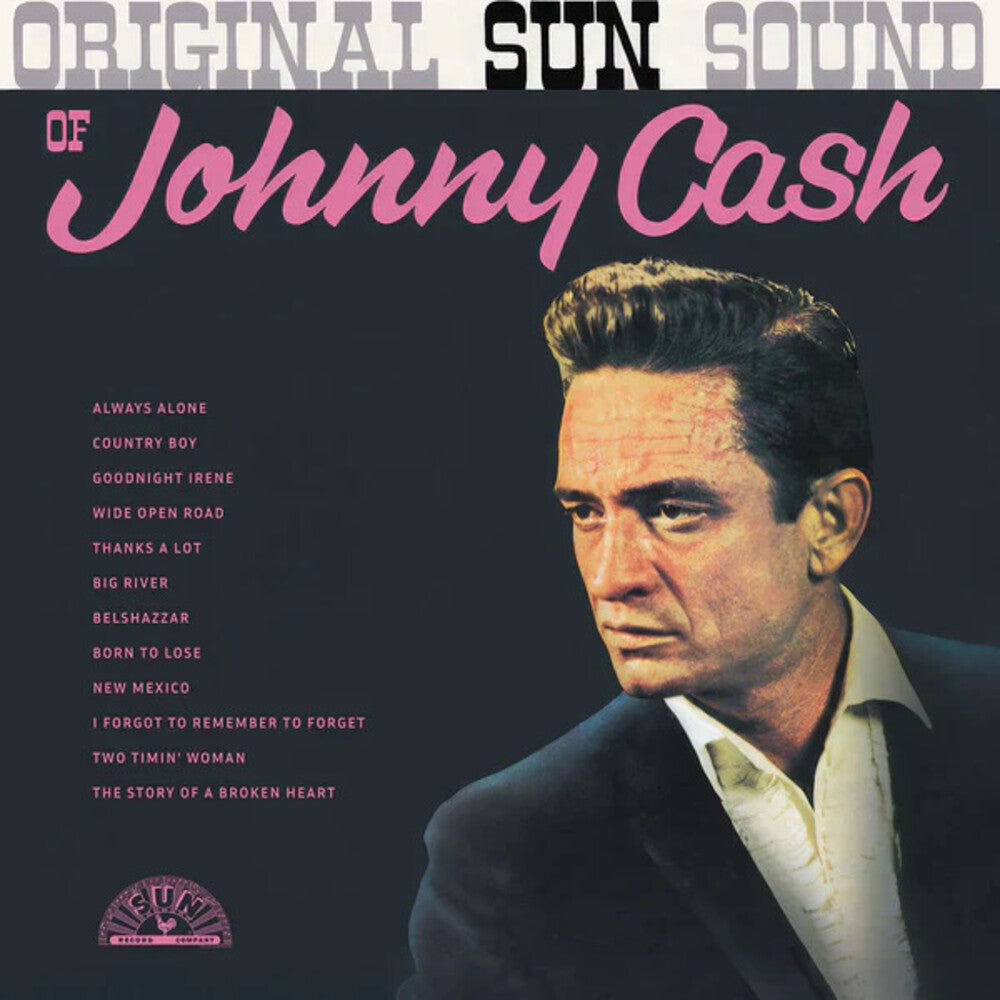 the album cover for Johnny Cash - Original Sun Sound Of Johnny Cash [Clear Vinyl] (Viol)