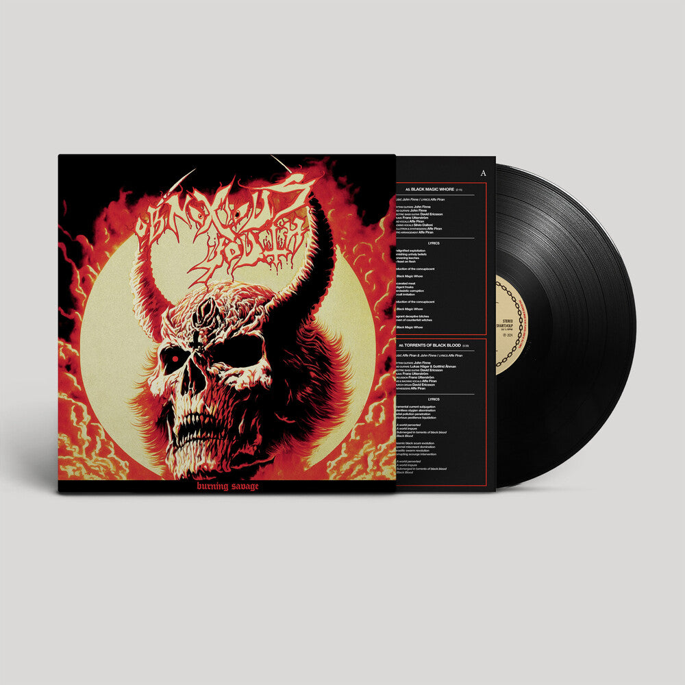 the album cover for Obnoxious Youth - Burning Savage
