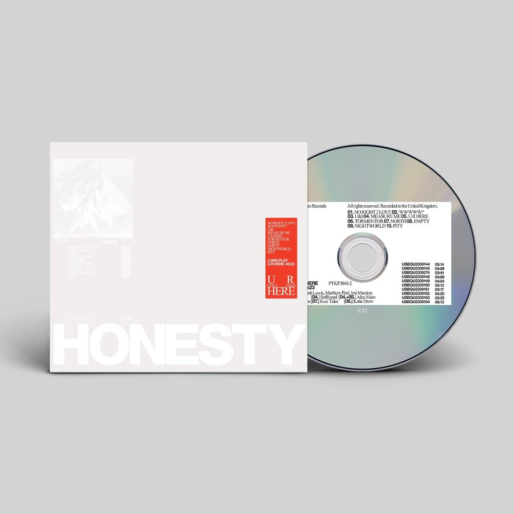 the album cover for Honesty - U R HERE [CD]