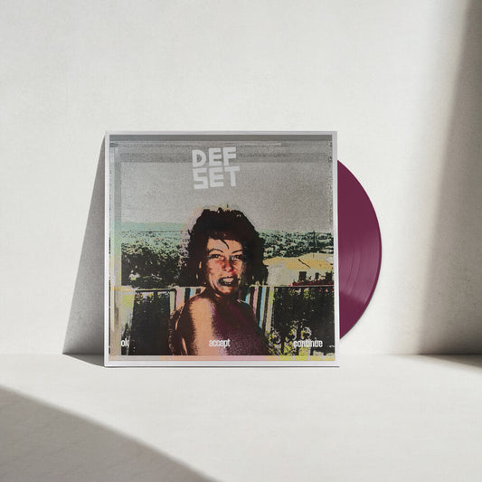 the album cover for DEFSET - Ok Accept Continue - Magenta [Colored Vinyl] (Purp)