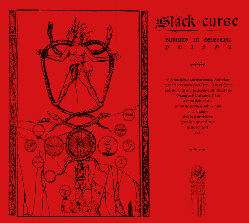 the album cover for Black Curse - Burning In Celestial Poison [Digipak]