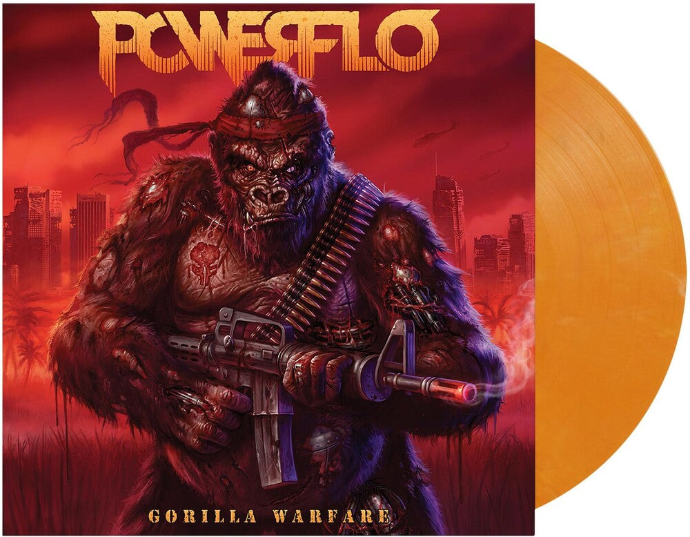 the album cover for Powerflo - Gorilla Warfare [Colored Vinyl] (Mgta) (Ylw) (Can)