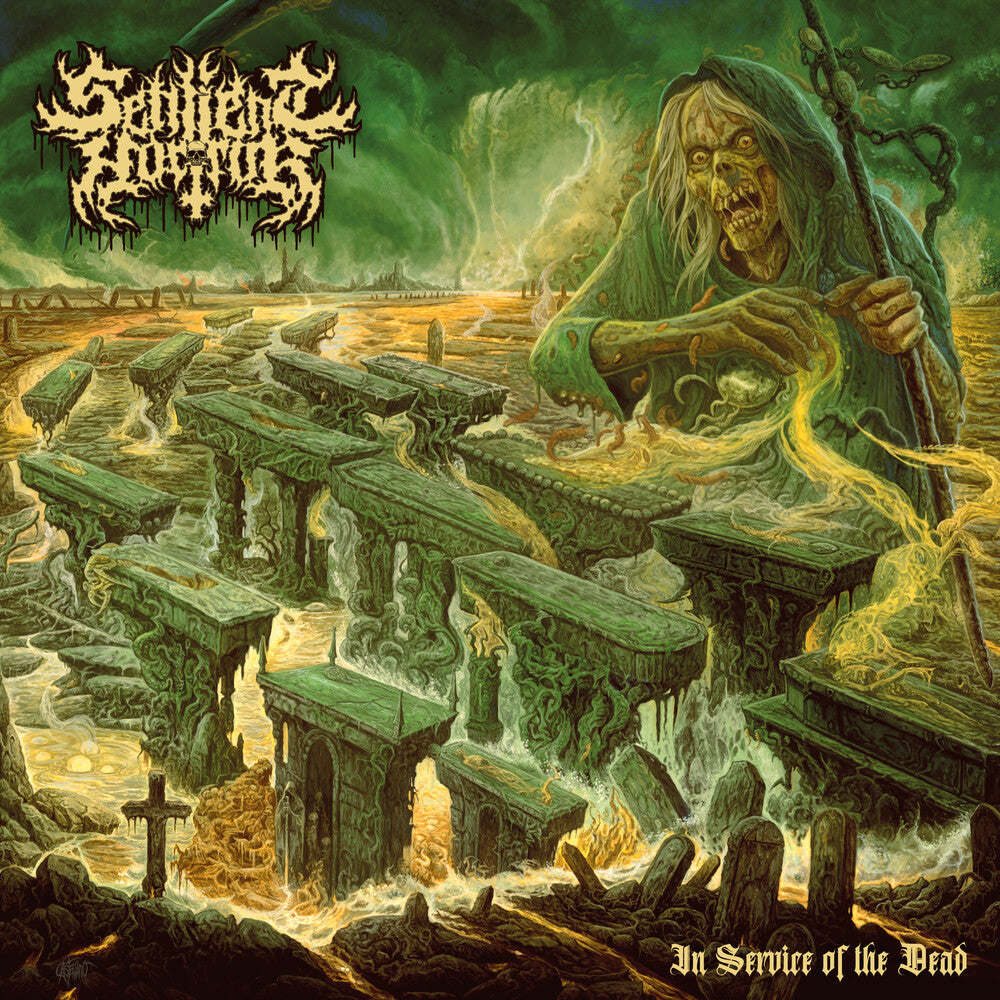 the album cover for Sentient Horror - In Service Of The Dead