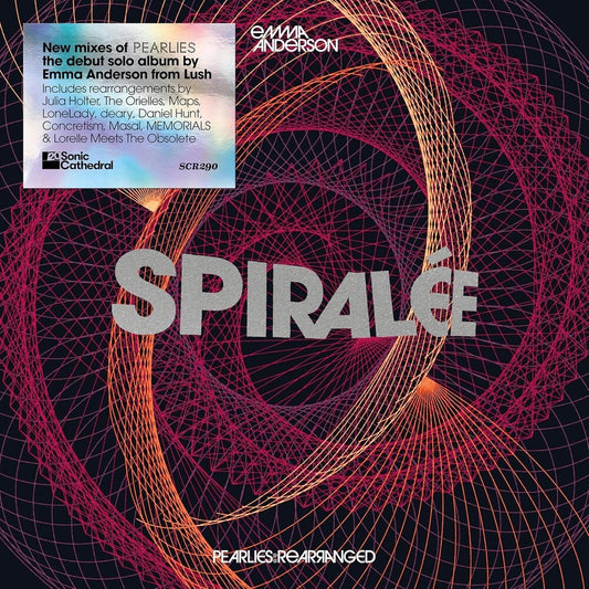 the album cover for Anderson, Emma - Spiralee: Pearlies Rearranged - Violet & Green Galaxy Colored Vinyl