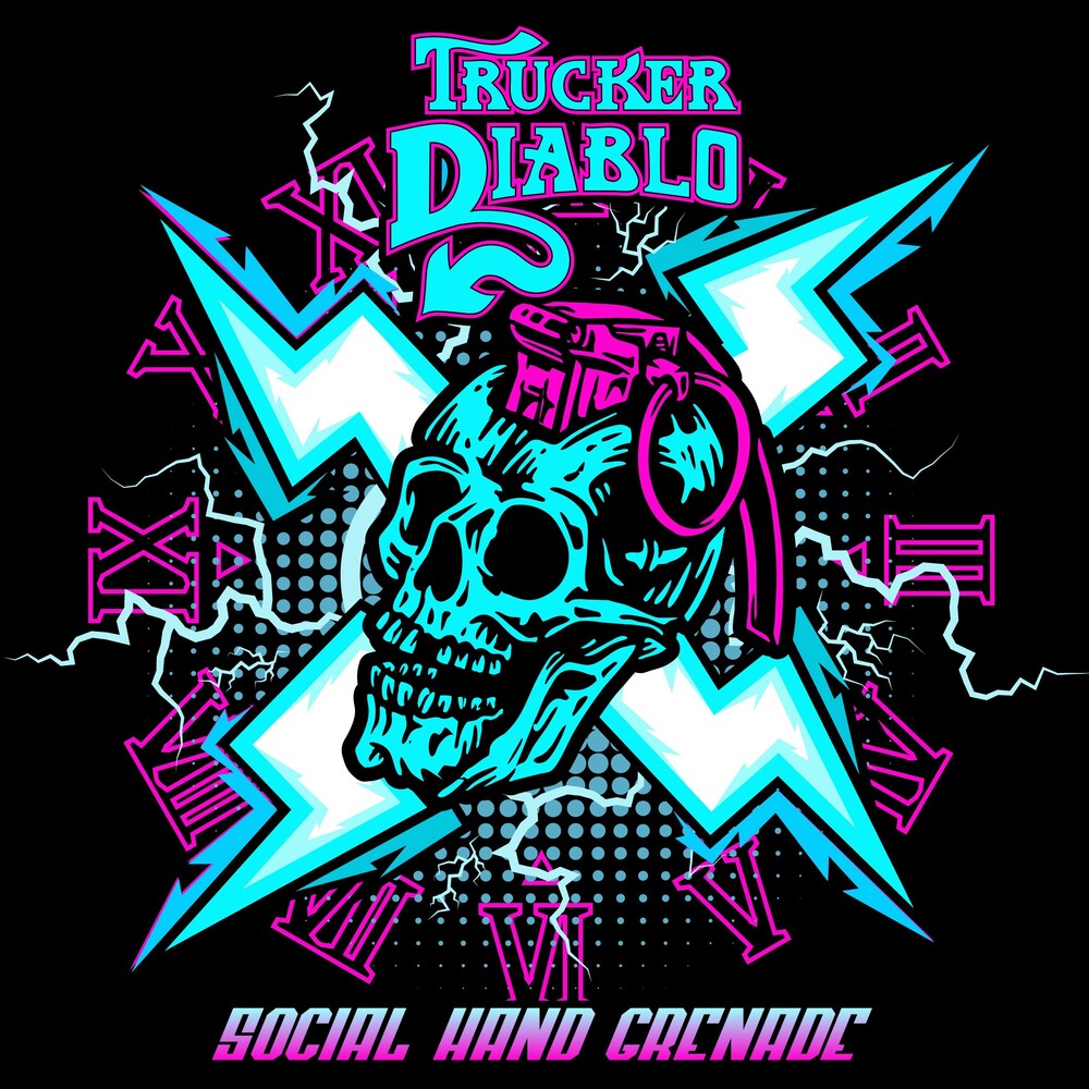 the album cover for Trucker Diablo - Social Hand Grenade (Uk)
