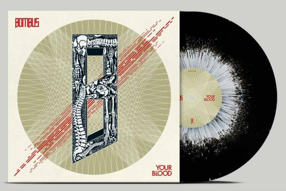the album cover for Bombus - Your Blood - B/W Splatter (Blk) [Colored Vinyl] (Wht)