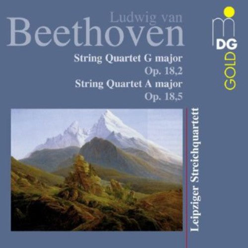 the album cover for L.V. Beethoven - String Quartets Op 18 2 & 5